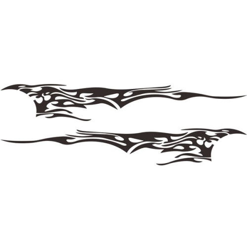 Lot de 2 autocollants en vinyle style course automobile