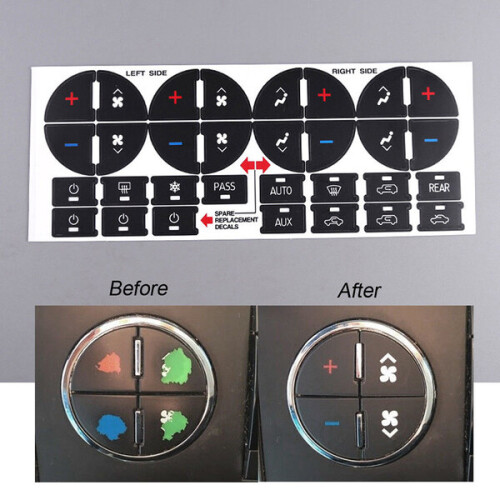 2 stuks PVC-knop autosticker dashboard reparatiesticker