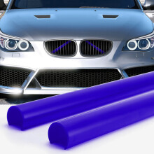 Piezas. Tiras embellecedoras azules para la rejilla del parachoques. Protección envolvente.