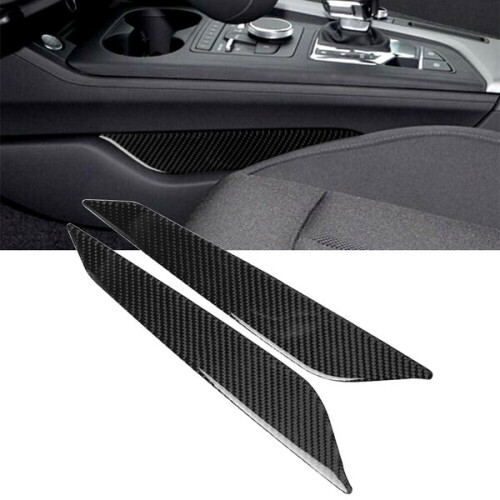 2Pcs A4 B9 Car Gear Shift Side Panel Trim Cover