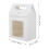 Portable kraft paper cookie box with handles12x8x6cm 2