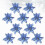 Glitter Artificial Wedding Christmas Flowers Blue 10pcs 4