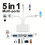 Three-Wire 5-in-1 Card Reader, Multi-Function OTG Converter, High-Speed Transmission Compatible for /Android/ 4
