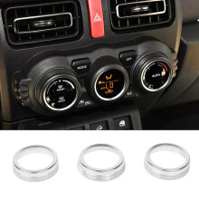 Juego de 3 perillas de aire acondicionado, anillos de aire acondicionado para automóvil S