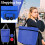 Chariot de courses pliable, sac à provisions portable 2