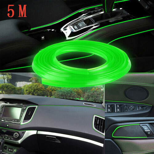 5M Groene Auto Styling Auto Interieur Strips Deurdecoratie