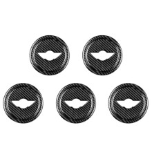 5x Carbon Fiber Stuurwielhoes Stickers Decal Interieurdecoratie Mini Co