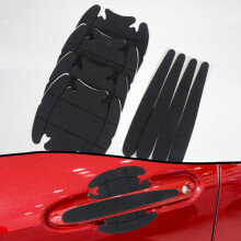 pegatinas protectoras universales negras para manijas de puertas de coche contra arañazos