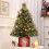 Mini Christmas Tree with Lights 2ft Tabletop Gift Box Base 2