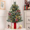 Mini Christmas Tree with Lights 2ft Tabletop Gift Box Base 3