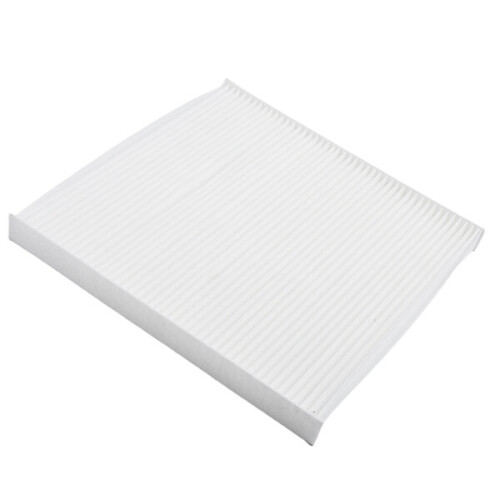 Filtre d'habitacle monobloc blanc. Accessoires Plug-and-Play, installation directe.