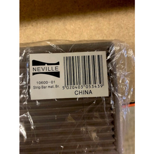 24 x 3" BROWN BAR MAT DELUXE SINGLE WELL