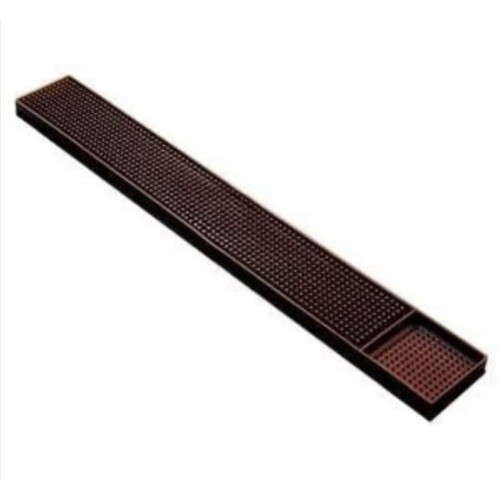 24 x 3" BROWN BAR MAT DELUXE SINGLE WELL 1