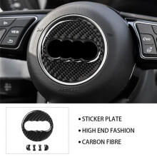 Funda interior de fibra de carbono para volante Audi Q5 A4 A3 A6 Q3 Q7