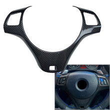 Funda de volante de fibra de carbono para decoración de coches BMW