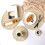 Set van 6 ronde placemats van geweven stro, 35,5 cm 4