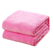 Dikke, warme, zachte pluche wollen deken in roze.
