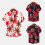 (C61, XL) Men's Floral Short Sleeve Button-Down Shirt 3