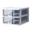 Transparante opbergdoos voor bureaulade, type 1, groot 5