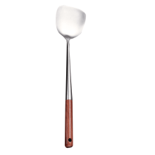 Spatula Cruach Dhosmálta le haghaidh Cócaireachta Wok le Láimhseáil Adhmaid