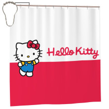 Sprchový závěs Hello Kitty, voděodolný, pratelný, 72x72 palců