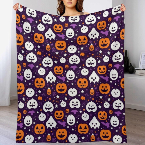 Halloween græskar flanneltæppe 50"x60" 1
