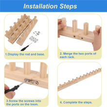 Kit per Telaio per Maglieria In Filato Spesso per Principianti, Telaio In Legno Regolabile per Coperte, Sciarpe e Decorazioni per La Casa DIY
