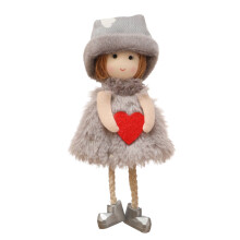 Angel doll desktop ornament grey