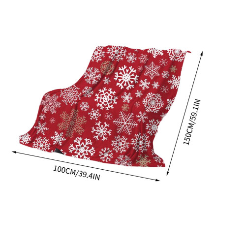 Couverture de Noël rouge en flanelle 50 x 60 pouces 1