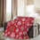 Couverture de Noël rouge en flanelle 50 x 60 pouces 3