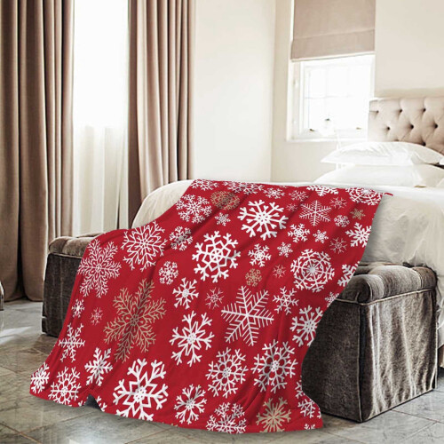 Couverture de Noël rouge en flanelle 50 x 60 pouces 2
