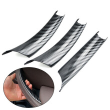 3 unidades. Cubiertas para manijas de puertas, accesorios para el interior del automóvil, fibra de carbono.