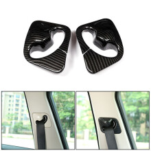 Fundas para asientos delanteros de coche (2 unidades) con textura de fibra de carbono y ABS.