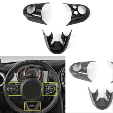 3 pegatinas embellecedoras para el marco del volante de BMW MINI Cooper F55 F56