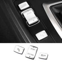 3 piezas de cubierta central cromada ABS para palanca de cambios interior del automóvil K
