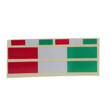 3 pegatinas reflectantes de vinilo con la bandera italiana para motocicletas