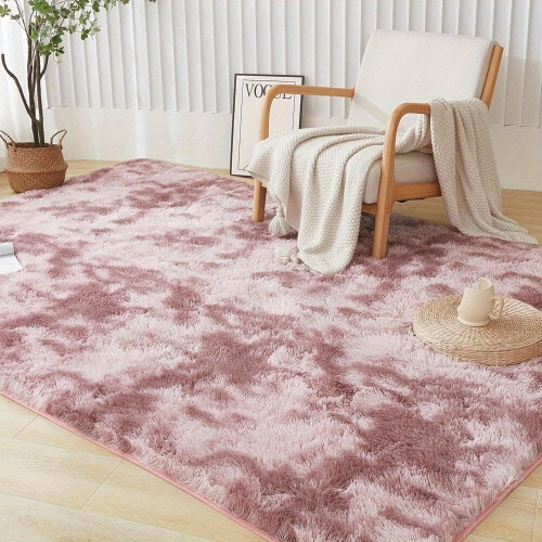 Plush tie-dye rug 1
