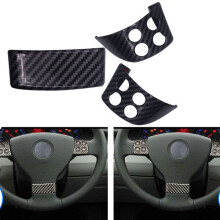 piezas de fundas para volante con textura de fibra de carbono y ABS para el interior del coche