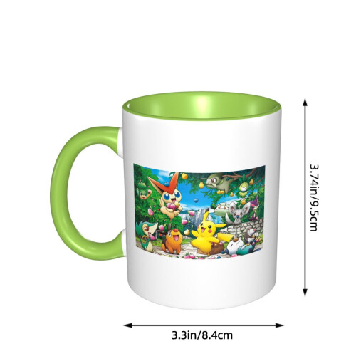 Κεραμική κούπα Pokemon πράσινη 11oz με μοναδικό σχεδιασμό λαβής 1