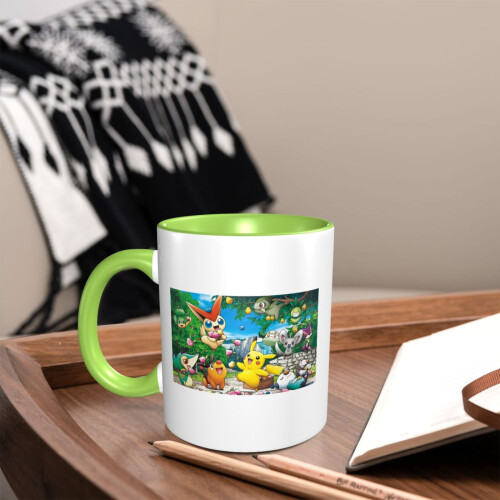 Κεραμική κούπα Pokemon πράσινη 11oz με μοναδικό σχεδιασμό λαβής 2