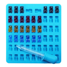 Siliconen mal voor gummibeertjes met 50 holtes