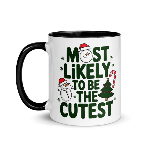 Caneca de Natal Combinando para a Família, Preta, 325ml 2