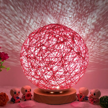 LED-yöpöytävalaisin rottinkipallo himmennettävä 15 cm