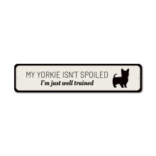 Comhartha Balla Miotail Greannmhar le haghaidh Madra Yorkshire Terrier 4x16 Orlach