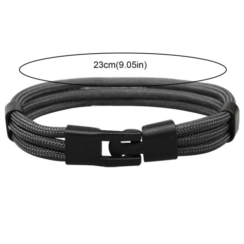 Pulsera de acero inoxidable para parejas con correa de cuerda. 1