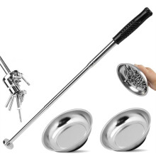 3 Pack Telescoping Magnetic Pickup Tool with Parts Tray, Magnet Stick Extendable to 41in, for Nail, Screws & Metal