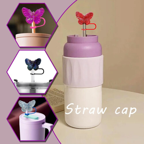 Butterfly Straw Dust Cover Acrylic Green 10mm 2