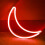 Mond-Neon-Wandleuchte, LED-Donner-Duschlaterne, 1 Stück 2