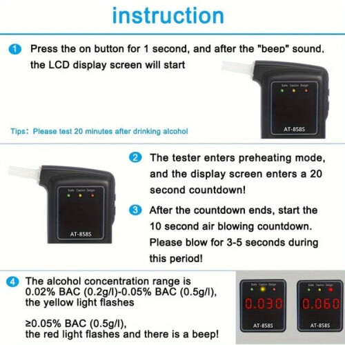 Medidor de álcool digital Z88 1