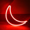 Luminária de parede LED neon em formato de lua para decoração de quarto, festas e aniversários. 5